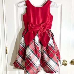 🎅🏻 Gymboree Girls Plaid Pouf Christmas Dress